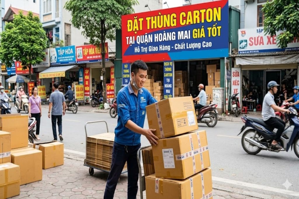 Đặt thùng carton tại quận Hoàng Mai giá tốt