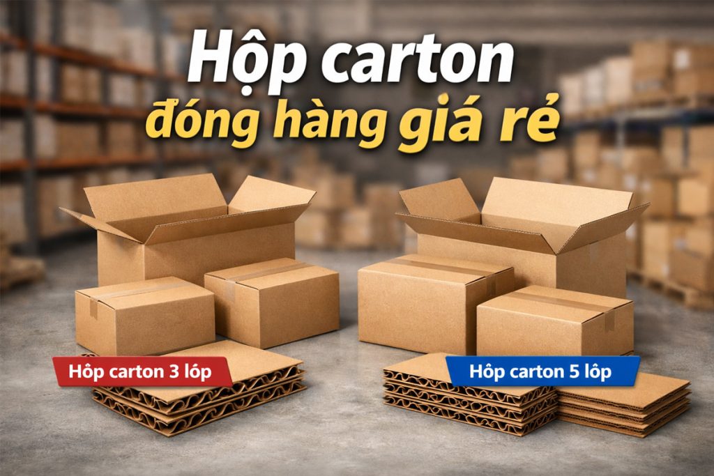 Mẹo mua hộp carton đóng hàng giá rẻ, đảm bảo chất lượng 1 Hộp carton đóng hàng giá rẻ