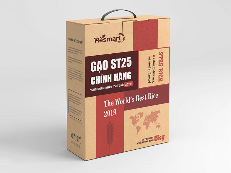 Bao bì gạo bằng hộp carton sóng
