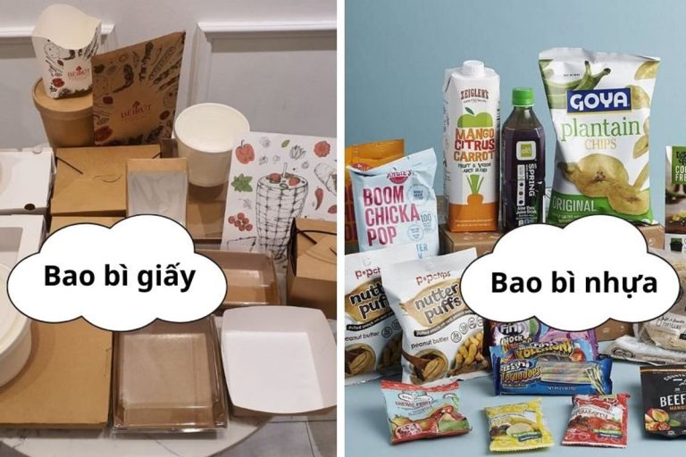 So sánh bao bì giấy và bao bì nhựa