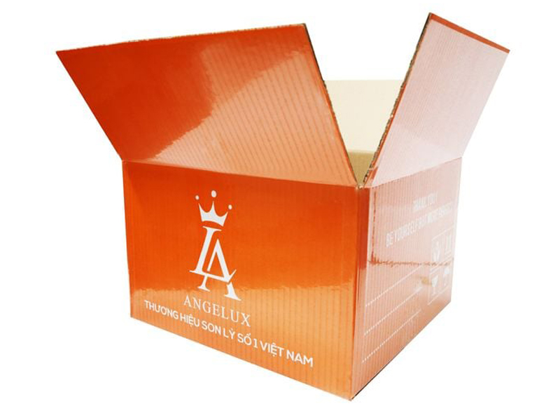 Hộp carton gia công sau in với giấy cán bóng