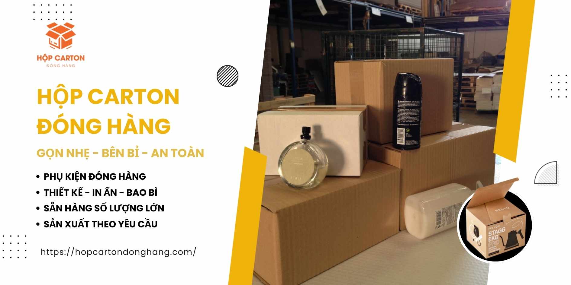 Banner hộp carton đóng hàng3