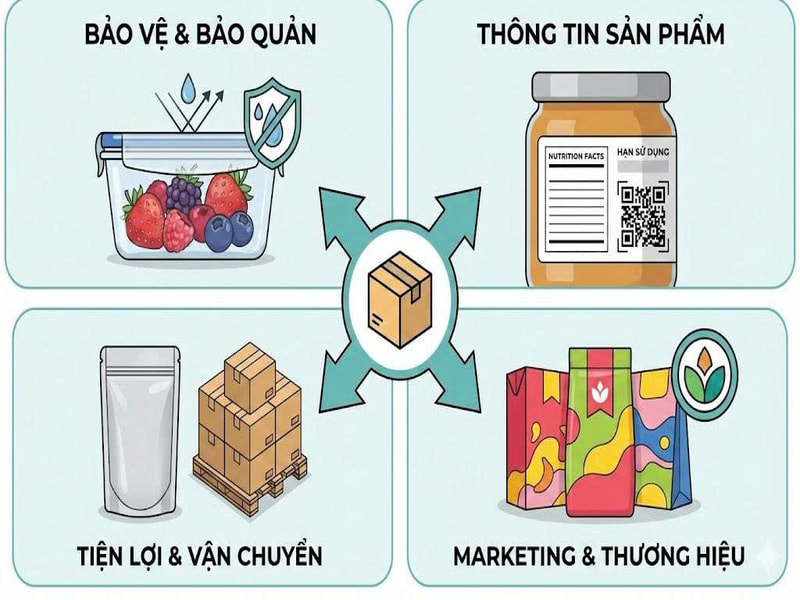 Các chức năng của bao bì thực phẩm 