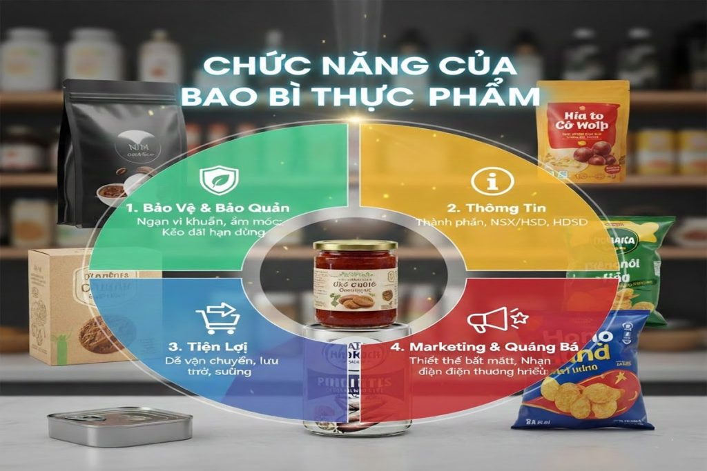 Chức năng của bao bì thực phẩm