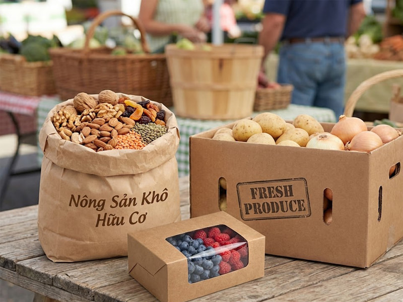 Giải đáp tại sao bao bì nông sản bằng giấy là lựa chọn hàng đầu