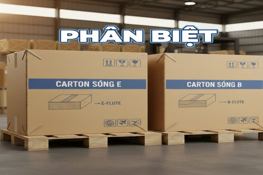 Phân biệt carton sóng E và sóng B