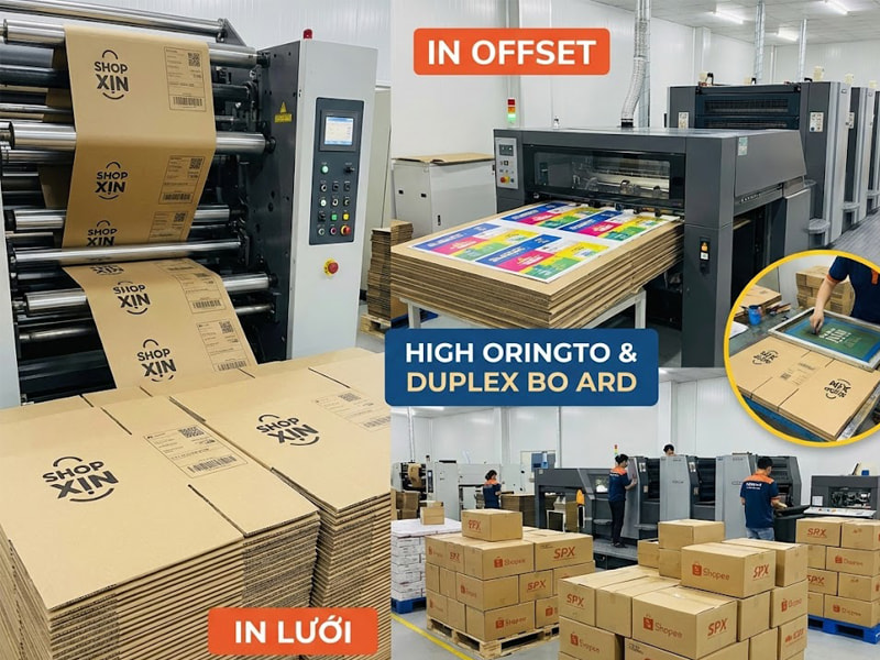 In hộp carton đóng hàng shopee theo yêu cầu cho doanh nghiệp