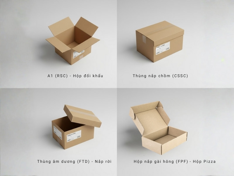 Những kiểu dáng thùng carton Hà Nội thông dụng nhất