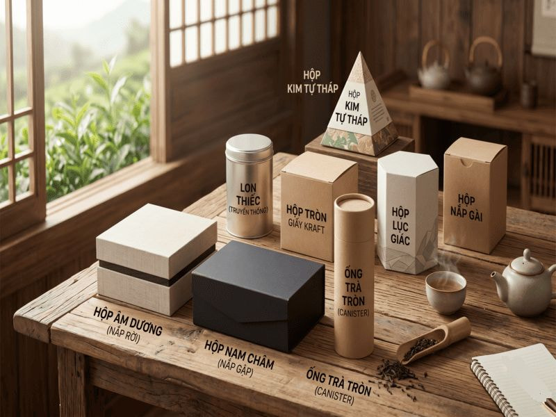 Các mẫu hộp đựng trà bằng giấy: Phân loại, ưu nhược điểm 11 Các kiểu dáng hộp đựng trà phổ biến