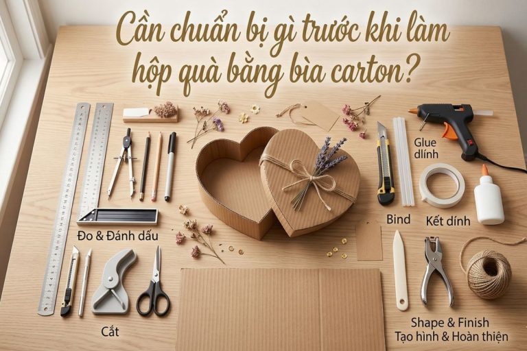 Cần chuẩn bị gì trước khi làm hộp quà bằng bìa carton
