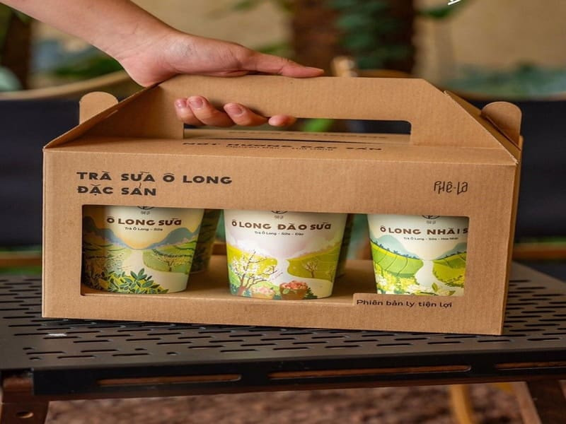 Các mẫu hộp đựng thực phẩm - Review chi tiết từng loại 13 Hộp quai xách đựng trà sữa
