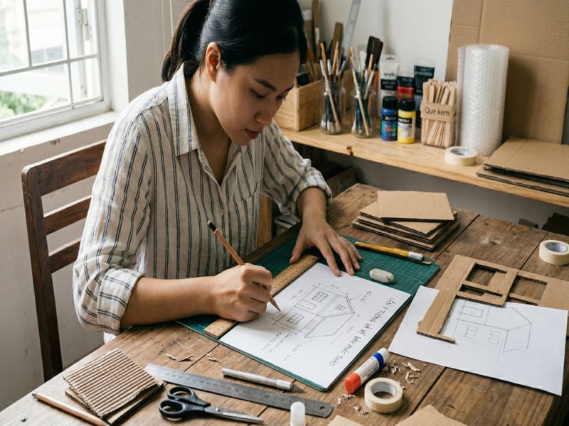 Lên ý tưởng và vẽ bản phác thảo
