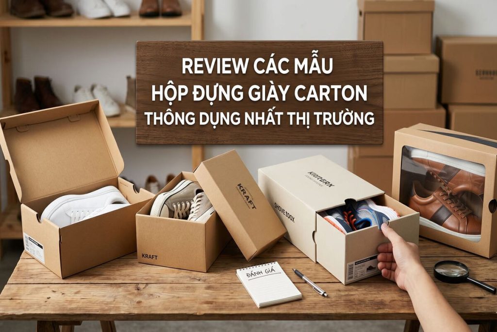 Review các mẫu hộp đựng giày carton thông dụng nhất thị trường