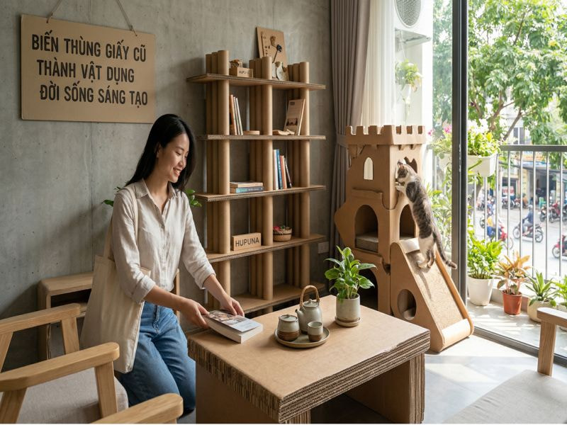 15+ Cách tái chế bìa carton cực sáng tạo, đơn giản tại 8 Tái chế bìa carton hữu ích