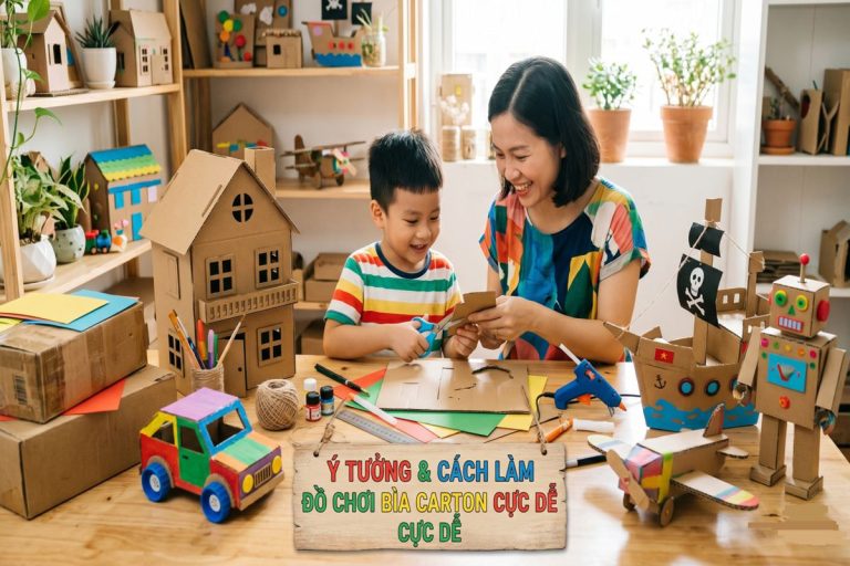 Tổng hợp các ý tưởng và cách làm đồ chơi bằng bìa carton cực dễ