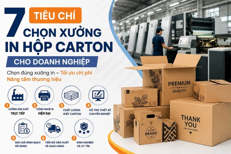 7 tiêu chí chọn xưởng in hộp carton cho doanh nghiệp