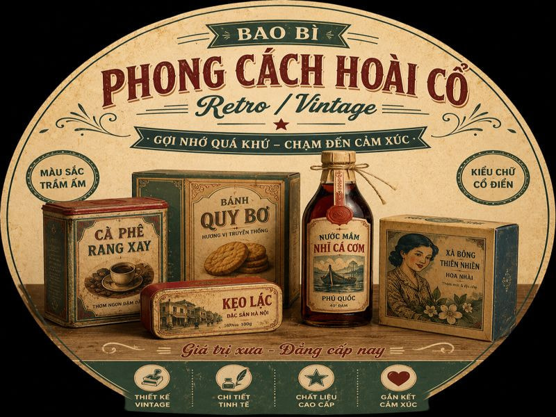 Những ý tưởng thiết kế bao bì sáng tạo đáng tham khảo 14 Bao bì phong cách hoài cổ (Retro/Vintage)