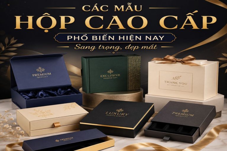 Các mẫu hộp cao cấp phổ biến hiện nay sang trọng, đẹp mắt