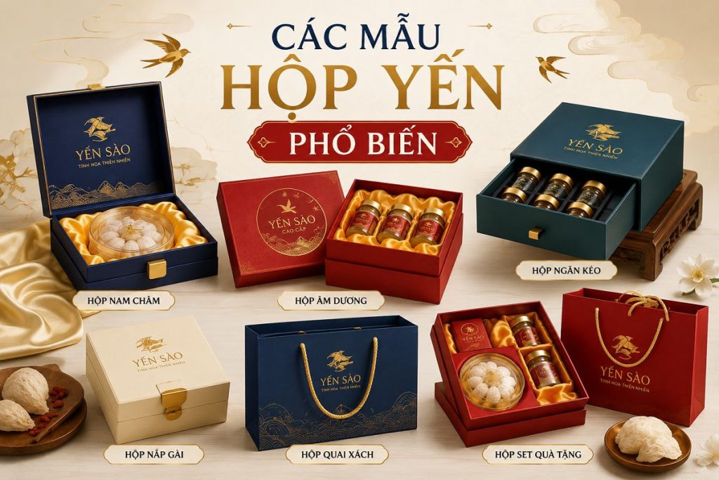 Các mẫu hộp đựng yến phổ biến