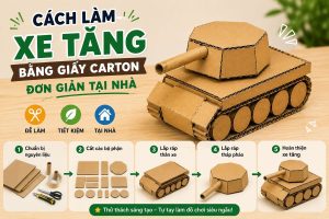 Cách làm xe tăng bằng giấy