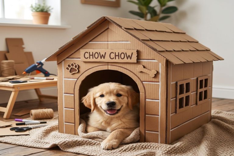 Hướng dẫn làm nhà cho chó bằng bìa carton bền đẹp tại nhà