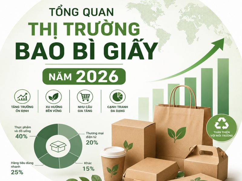 Đánh giá thị trường bao bì giấy năm 2026: Xu hướng, cơ hội và thách thức 8 Tổng quan thị trường bao bì giấy năm 2026