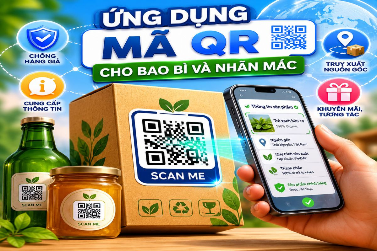Ứng dụng mã QR cho bao bì và nhãn mác