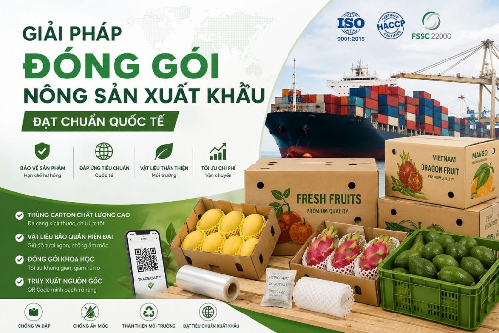 Giải pháp đóng gói nông sản xuất khẩu đạt chuẩn quốc tế
