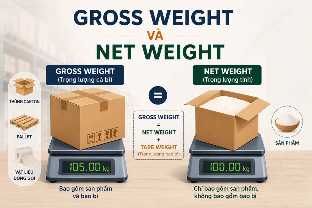 Gross Weight và Net Weight
