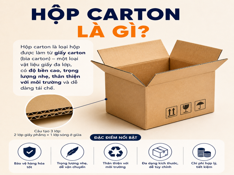 Hộp carton và hộp nhựa: So sánh ưu, nhược điểm chi tiết 8 Hộp carton là gì?