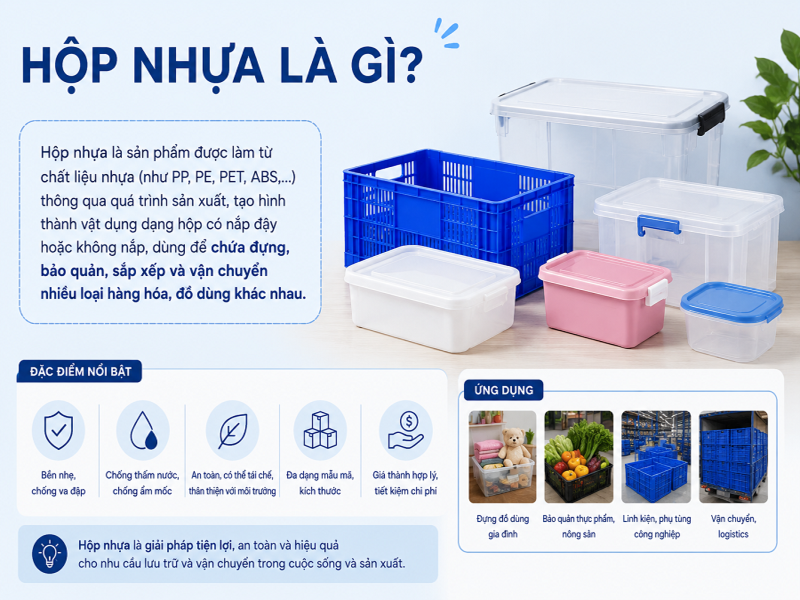 Hộp carton và hộp nhựa: So sánh ưu, nhược điểm chi tiết 9 Hộp nhựa là gì?