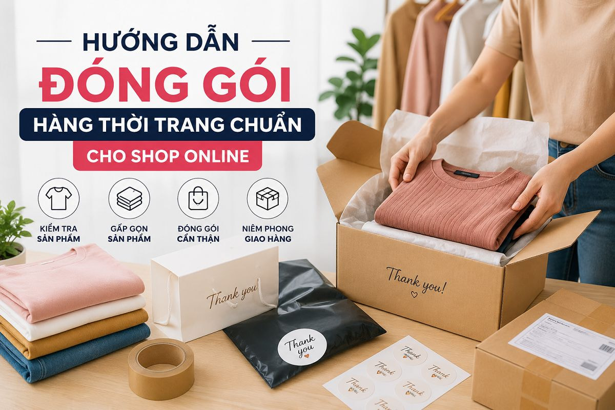 Hướng dẫn đóng gói hàng thời trang chuẩn cho shop online