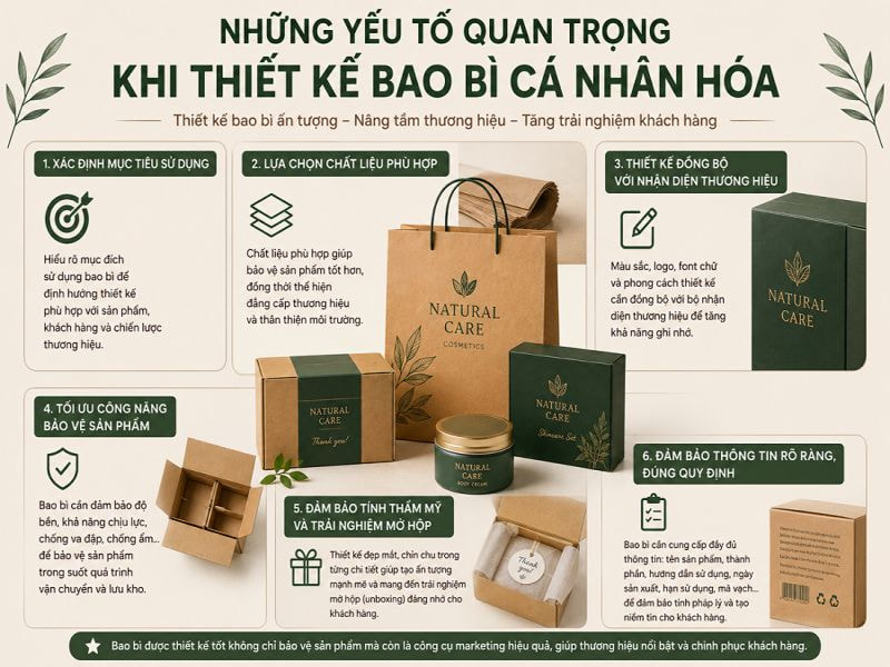 Những yếu tố quan trọng khi thiết kế bao bì cá nhân hóa