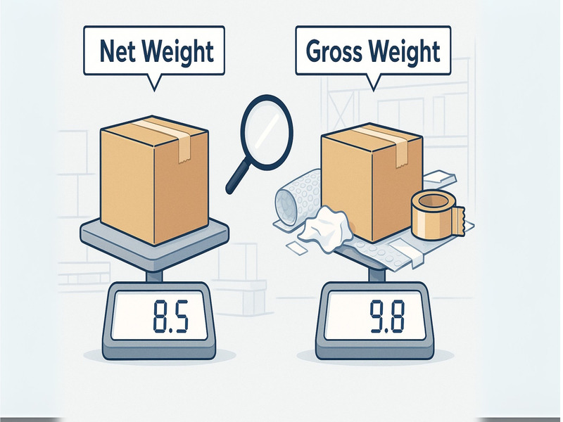 Sự khác nhau giữa Gross Weight và Net Weight