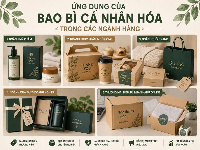 Ứng dụng của bao bì cá nhân hóa trong các ngành hàng