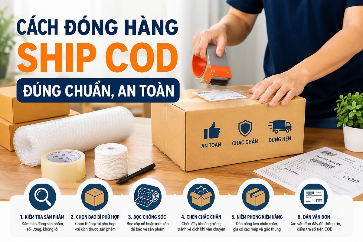 Cách đóng hàng ship cod đúng chuẩn, an toàn