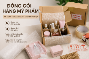 Đóng gói hàng mỹ phẩm