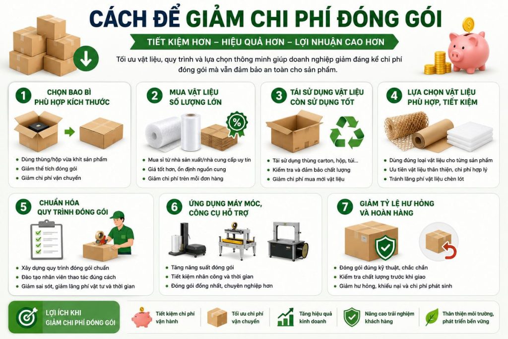 Hướng dẫn cách để giảm chi phí đóng gói lên đến 30%
