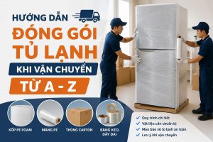 Hướng dẫn đóng gói tủ lạnh khi vận chuyển từ A - Z