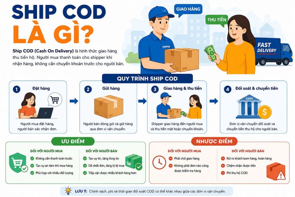 Ship COD là gì? Cách hoạt động chi tiết 1 Ship COD là gì