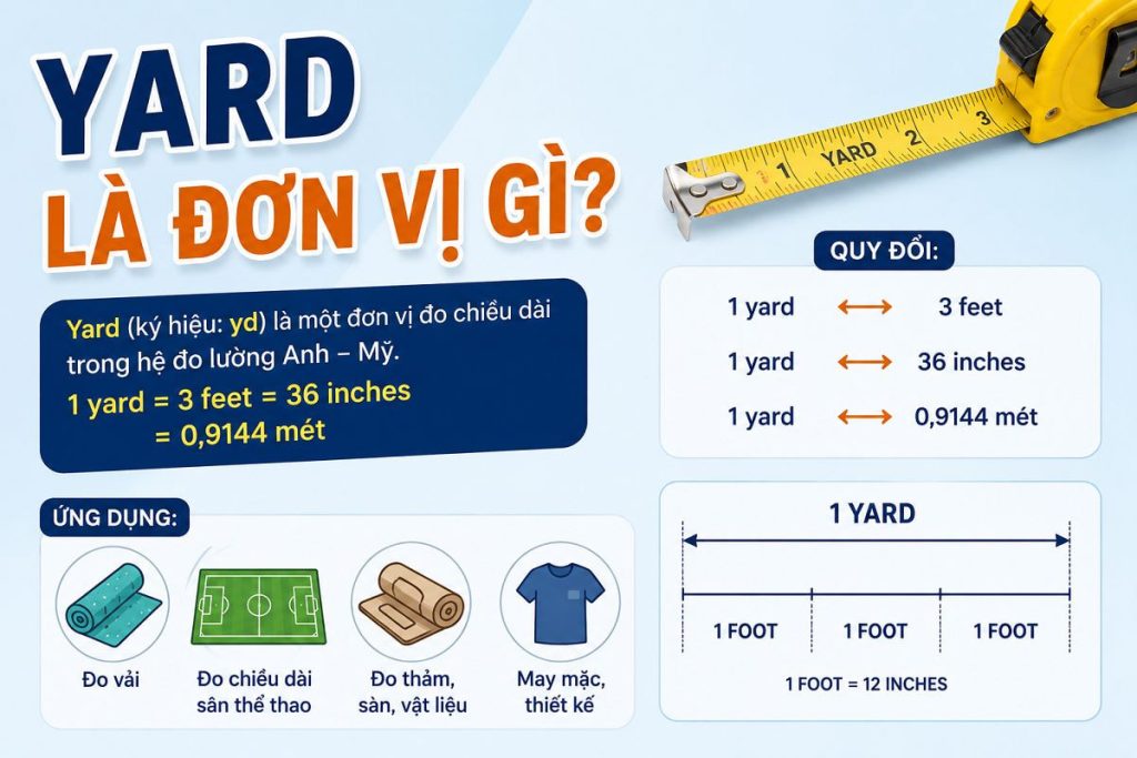 Yard là đơn vị gì?