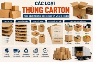 Các loại thùng carton phổ biến trong đóng gói và vận chuyển