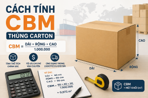 Cách tính CBM thùng carton