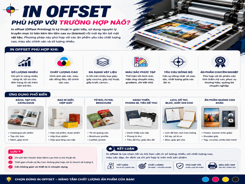 In offset phù hợp với trường hợp nào?