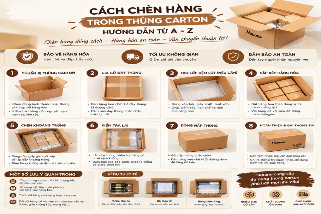 Cách chèn hàng trong thùng carton: Hướng dẫn từ A - Z 1 Cách chèn hàng trong thùng carton Hướng dẫn từ A - Z