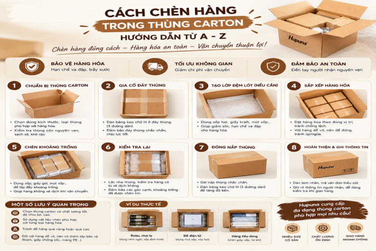 Cách chèn hàng trong thùng carton Hướng dẫn từ A - Z